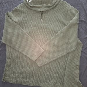 L.L. Bean Sage Green Quilted Top